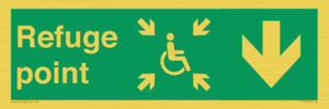 Refuge Point Down Arrow or Ahead